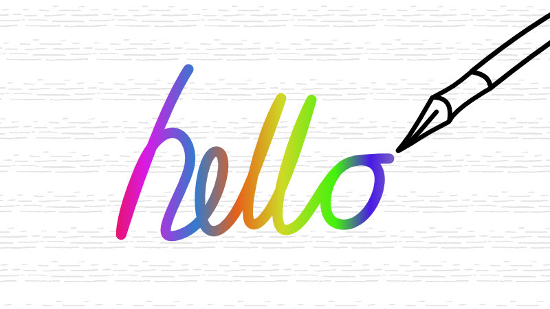 Hello word written with cartoon pen